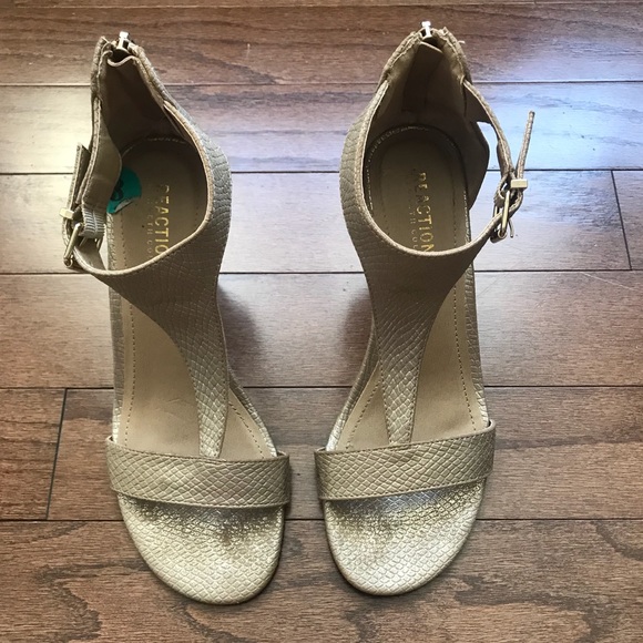 Reaction Kenneth Cole Shoes - 💗 Kenneth Cole Champagne Gold Wedge Heel Size 8